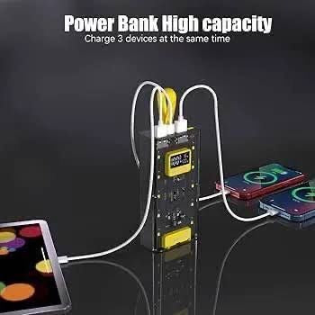 Transparent Power Bank With LED Light | Fast Charging Portable